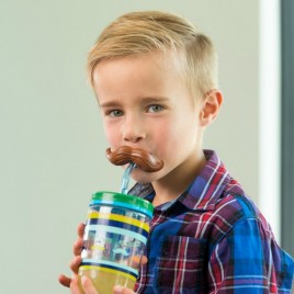 Стакан для воды Contigo FUNNY STRAW ELECTRIC BLUE MUSTACHE (470 мл)