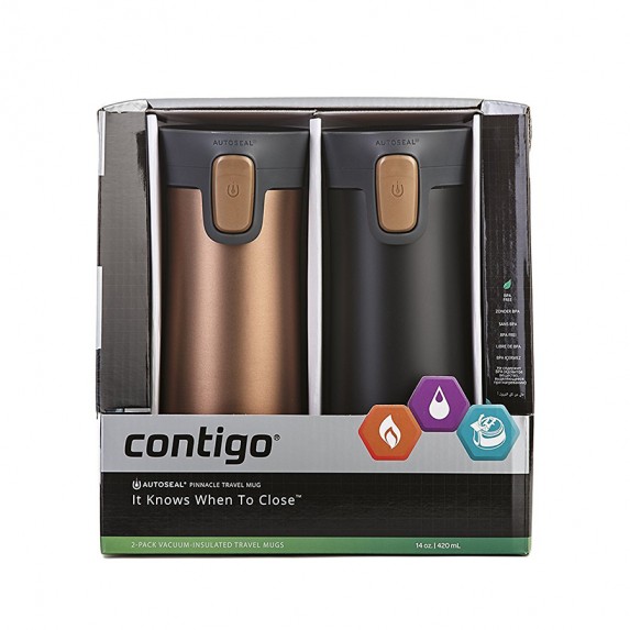 Набор из двух кружек Contigo Pinnacle Matte Black и Bronze